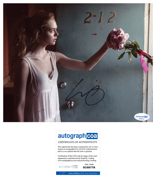 Elle Fanning Neon Demon Signed Autograph 8x10 Photo ACOA