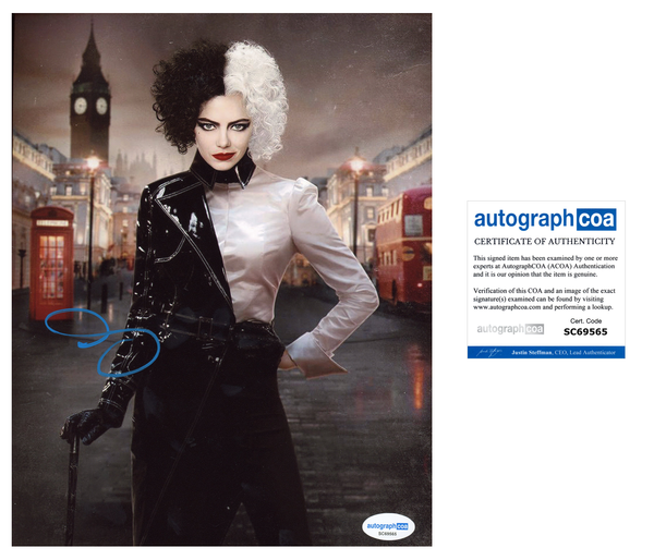 Emma Stone Cruella Signed Autograph 8x10 Photo ACOA