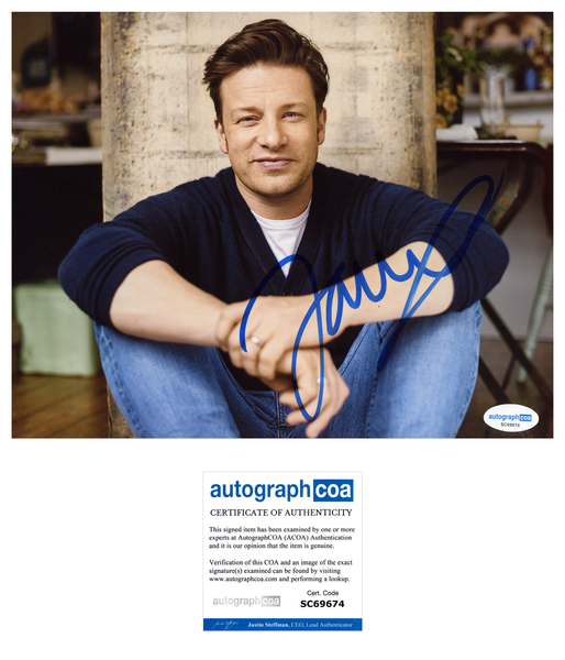 Chef Jamie Oliver Signed Autograph 8x10 Photo ACOA