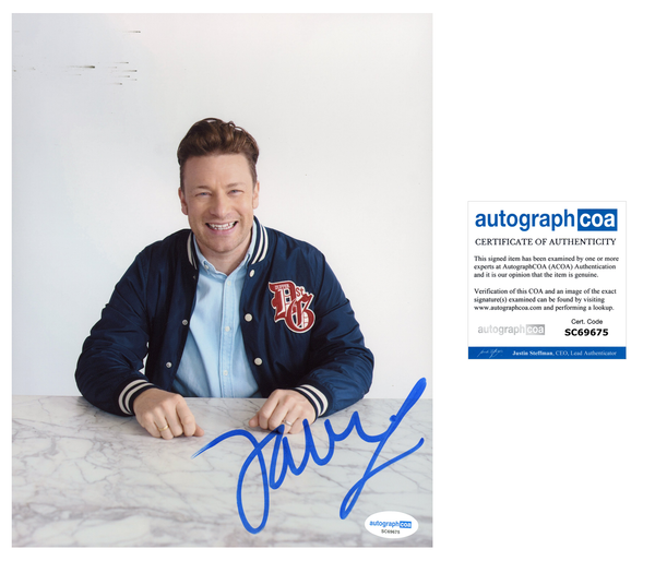Chef Jamie Oliver Signed Autograph 8x10 Photo ACOA