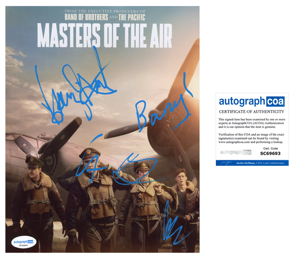 Callum Turner Anthony Boyle Masters of Air Signed Autograph 8x10 Photo ACOA