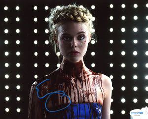 Elle Fanning Sexy Signed Autograph 8x10 Photo ACOA