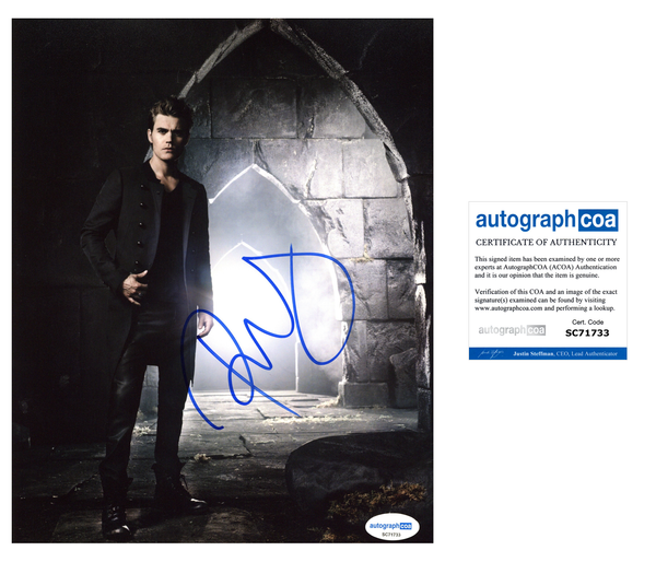 Paul Wesley Vampire Diaries Signed Autograph 8x10 Photo ACOA