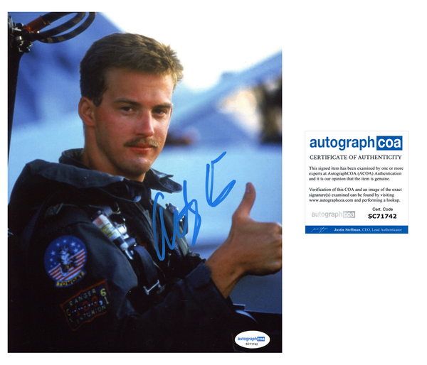 Anthony Edwards Top Gun Signed Autograph 8x10 Photo ACOA