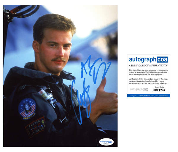 Anthony Edwards Top Gun Signed Autograph 8x10 Photo ACOA