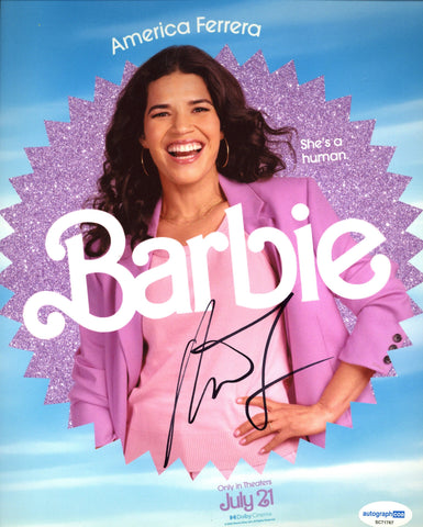 America Ferrera Barbie Signed Autograph 8x10 Photo ACOA