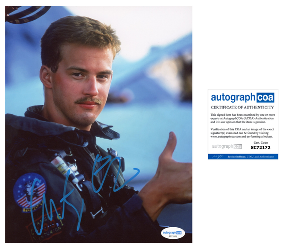 Anthony Edwards Top Gun Signed Autograph 8x10 Photo ACOA