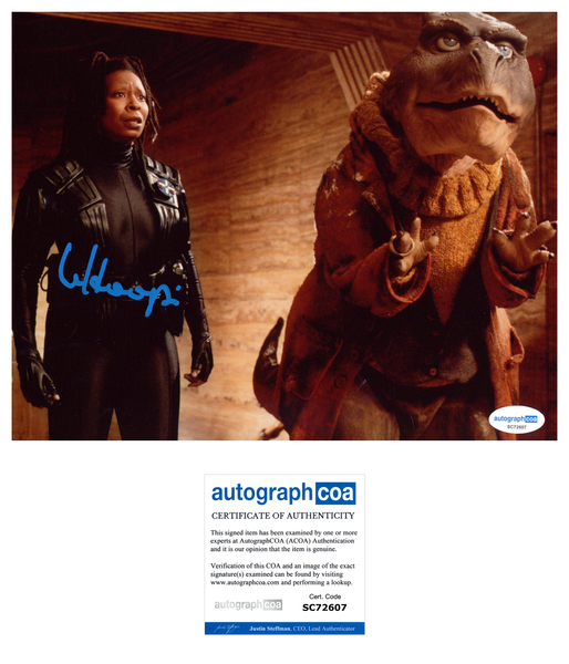 Whoopi Goldberg Theodore Signed Autograph 8x10 Photo ACOA