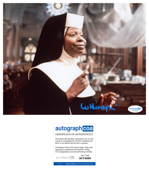 Whoopi Goldberg Sister Act Signed Autograph 8x10 Photo ACOA