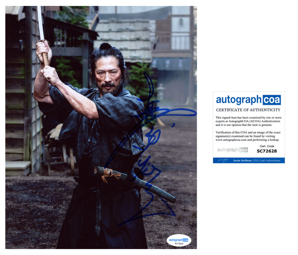 Hiroyuki Sanada Wolverine Signed Autograph 8x10 Photo ACOA