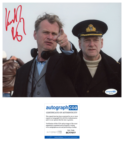 Kenneth Branagh Dunkirk Signed Autograph 8x10 Photo ACOA