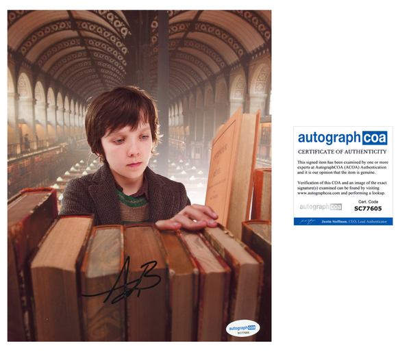 Asa Butterfield Hugo Signed Autograph 8x10 Photo ACOA