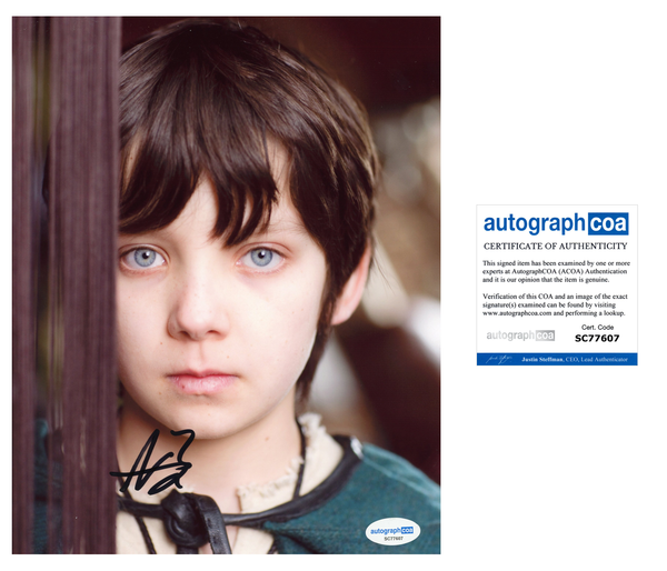 Asa Butterfield Merlin Signed Autograph 8x10 Photo ACOA