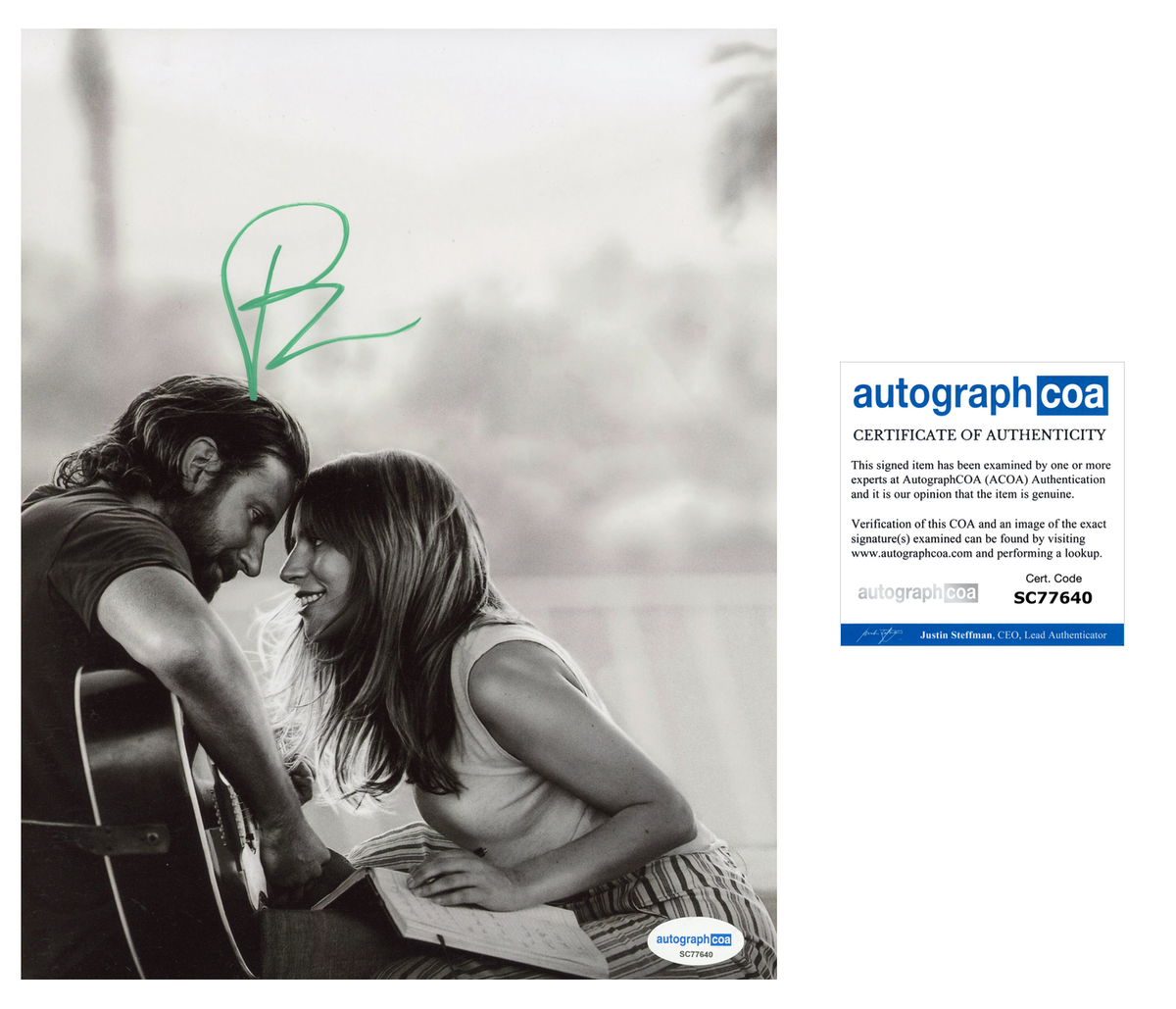 Bradley Cooper Star is Born Signed Autograph 8x10 Photo ACOA | Outlaw ...