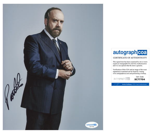 Paul Giamatti Billions Signed Autograph 8x10 Photo ACOA