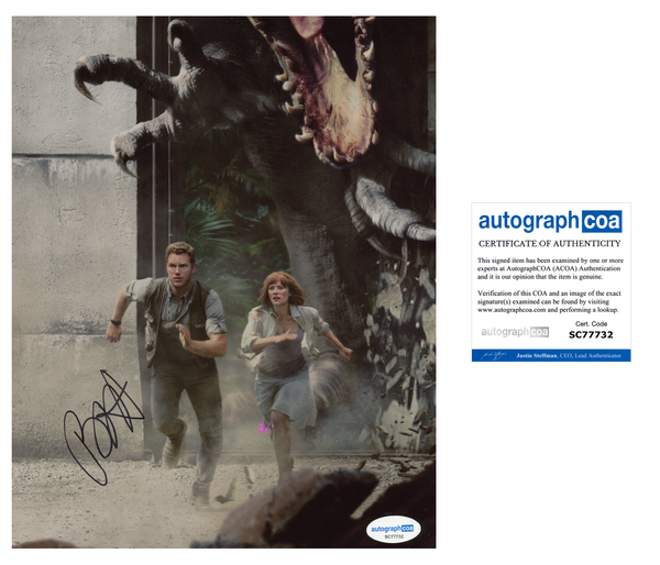 Bryce Dallas Howard Jurassic World Signed Autograph 8x10 Photo ACOA