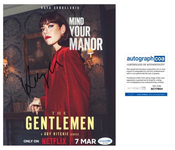 Kaya Scodelario Gentleman Signed Autograph 8x10 Photo ACOA