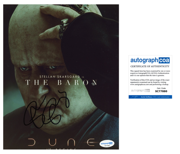 Stellan Skarsgard Dune Signed Autograph 8x10 Photo ACOA