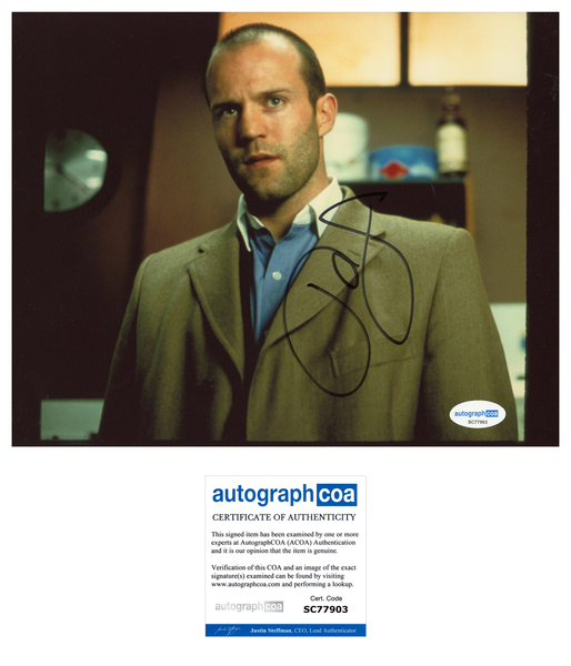 Jason Statham Lock Stock Signed Autograph 8x10 Photo ACOA