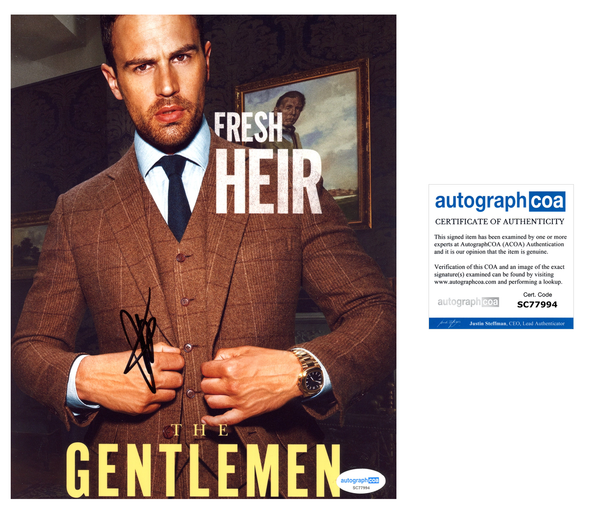 Theo James Gentlemen Signed Autograph 8x10 Photo ACOA