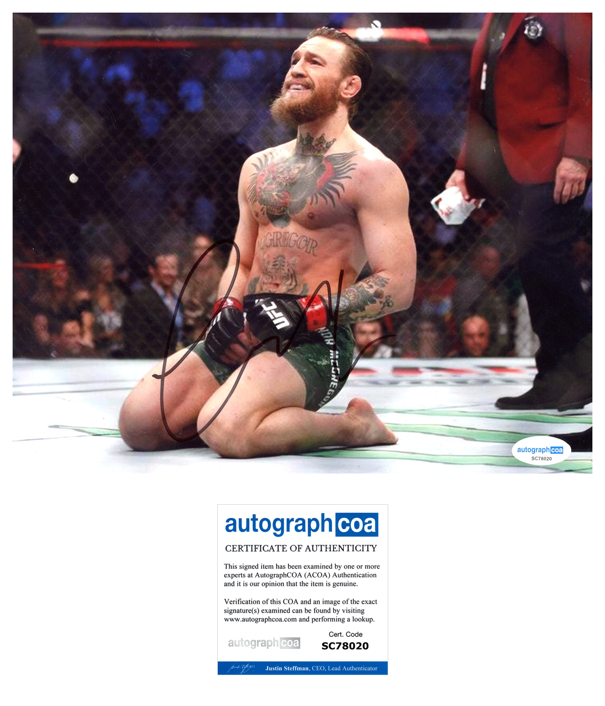 Conor megregor UFC autographed picture with newest certificate of authenticity