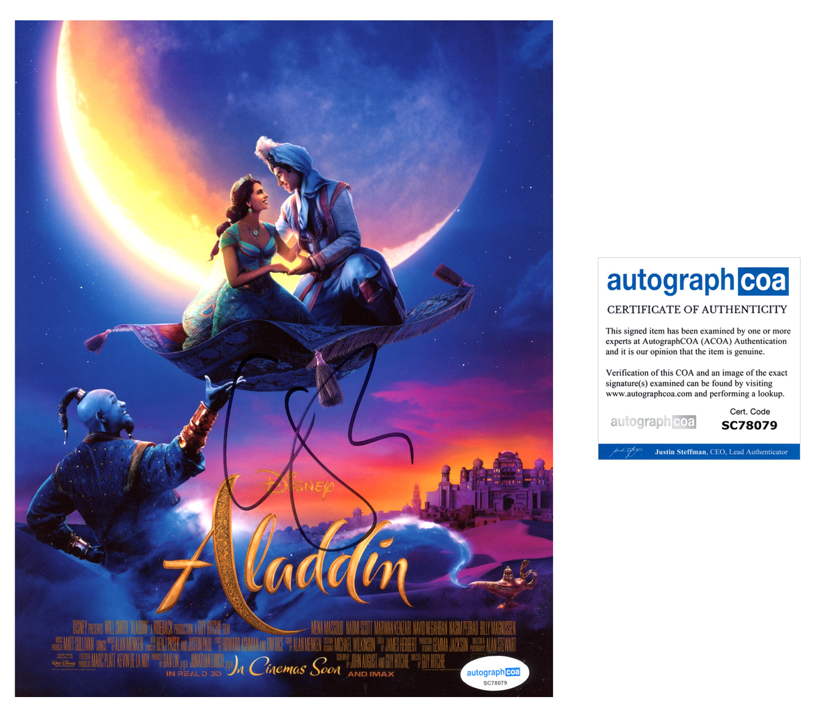 Guy Ritchie Aladdin Signed Autograph 8x10 Photo ACOA | Outlaw Hobbies ...