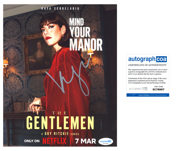 Kaya Scodelario Gentleman Signed Autograph 8x10 Photo ACOA