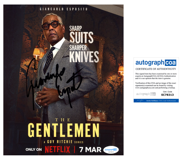 Giancarlo Esposito Gentlemen Signed Autograph 8x10 Photo ACOA