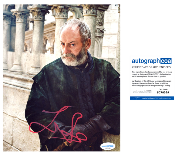 Liam Cunningham Game of Thrones Signed Autograph 8x10 Photo ACOA