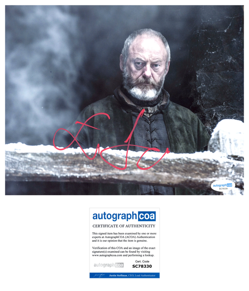 Liam Cunningham Game of Thrones Signed Autograph 8x10 Photo ACOA