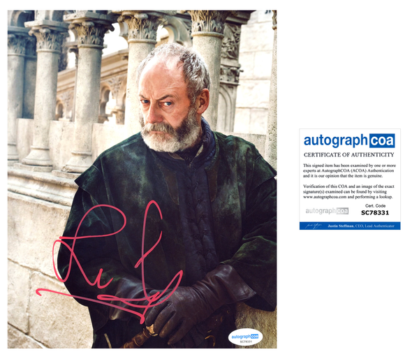 Liam Cunningham Game of Thrones Signed Autograph 8x10 Photo ACOA