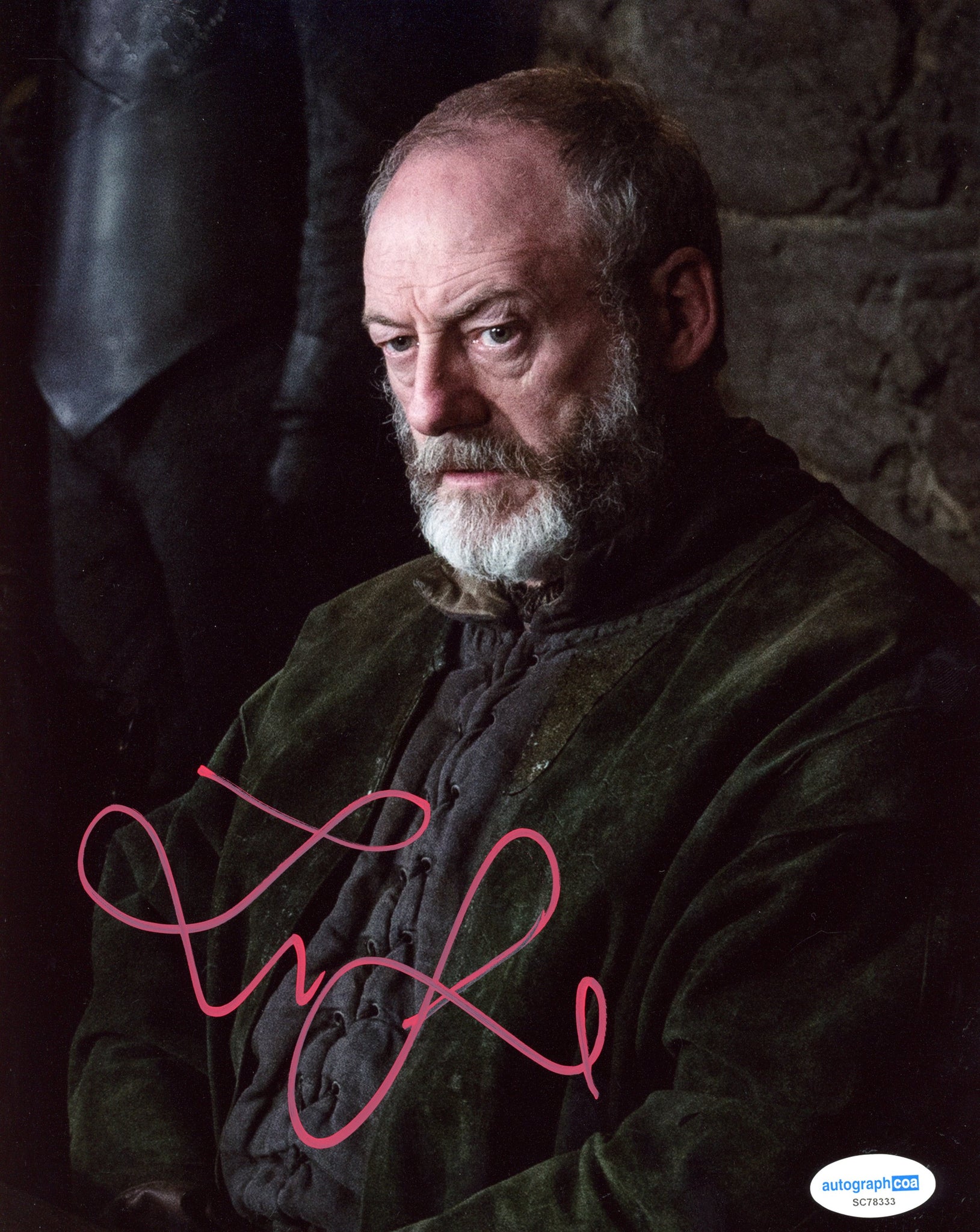 Liam Cunningham Game of Thrones Signed Autograph 8x10 Photo ACOA