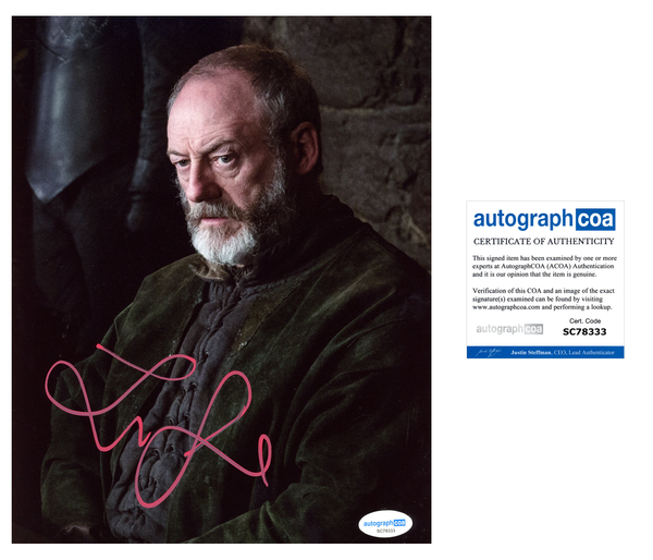 Liam Cunningham Game of Thrones Signed Autograph 8x10 Photo ACOA