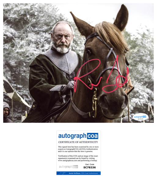 Liam Cunningham Game of Thrones Signed Autograph 8x10 Photo ACOA