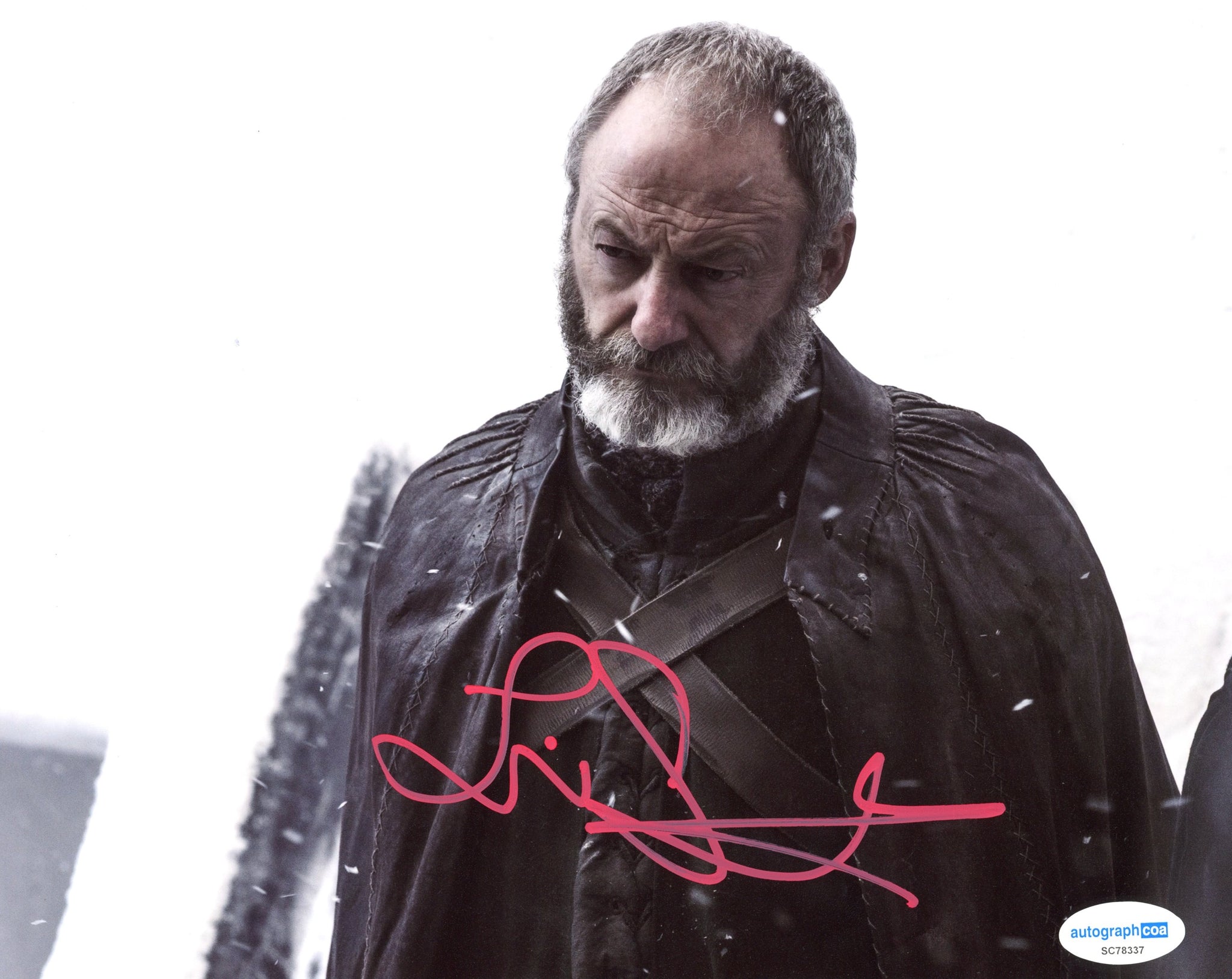 Liam Cunningham Game of Thrones Signed Autograph 8x10 Photo ACOA