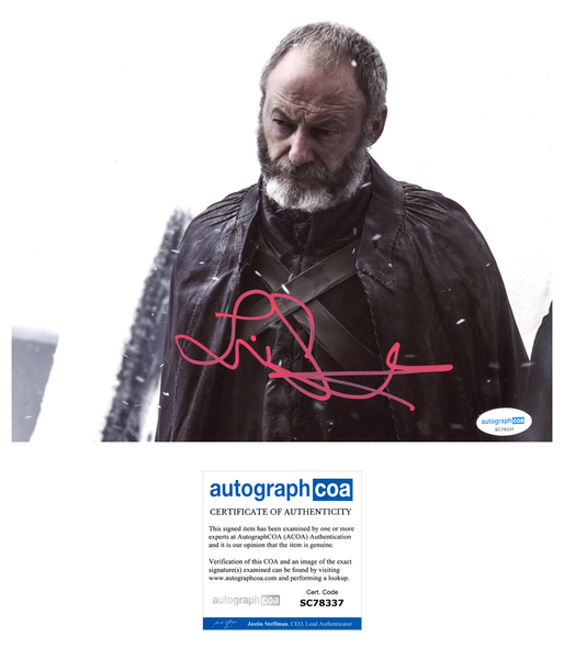 Liam Cunningham Game of Thrones Signed Autograph 8x10 Photo ACOA