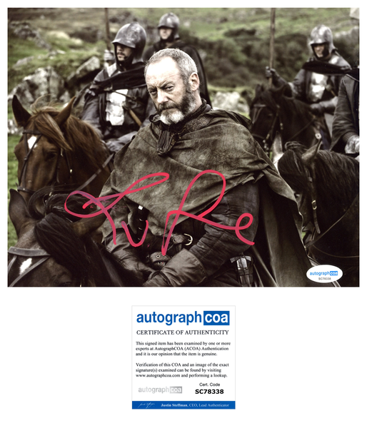 Liam Cunningham Game of Thrones Signed Autograph 8x10 Photo ACOA