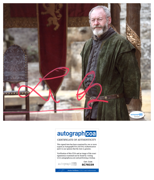 Liam Cunningham Game of Thrones Signed Autograph 8x10 Photo ACOA