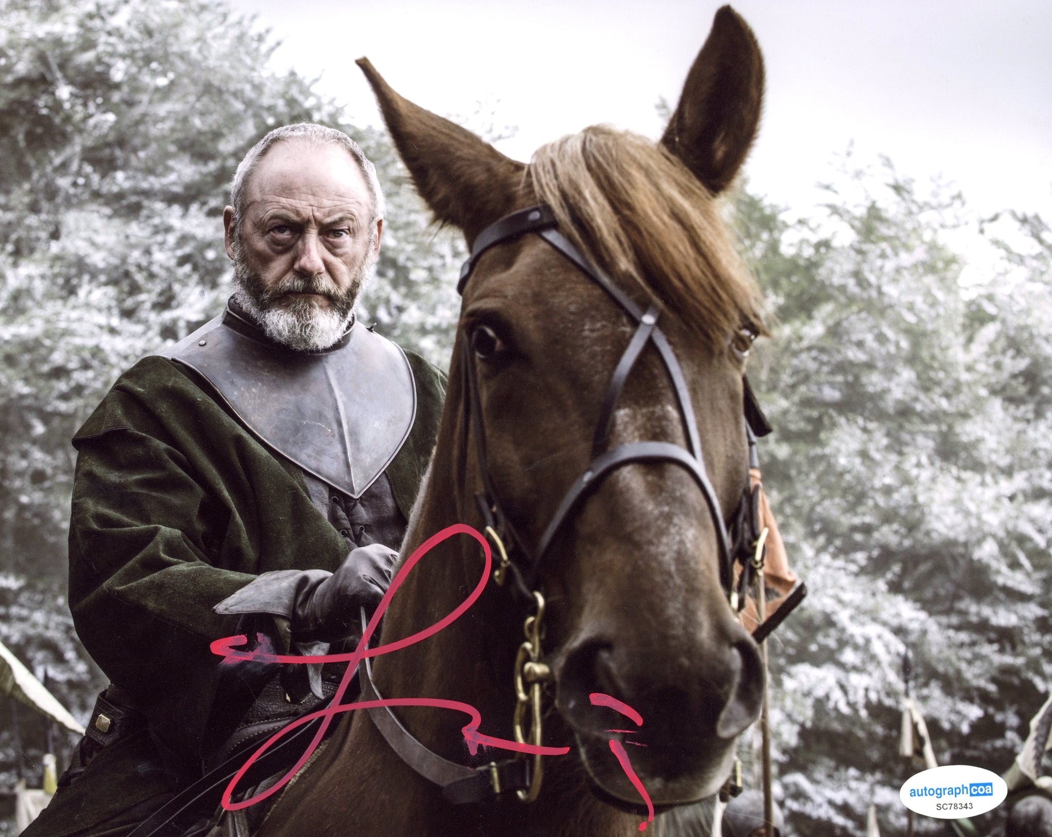 Liam Cunningham Game of Thrones Signed Autograph 8x10 Photo ACOA