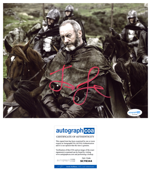 Liam Cunningham Game of Thrones Signed Autograph 8x10 Photo ACOA