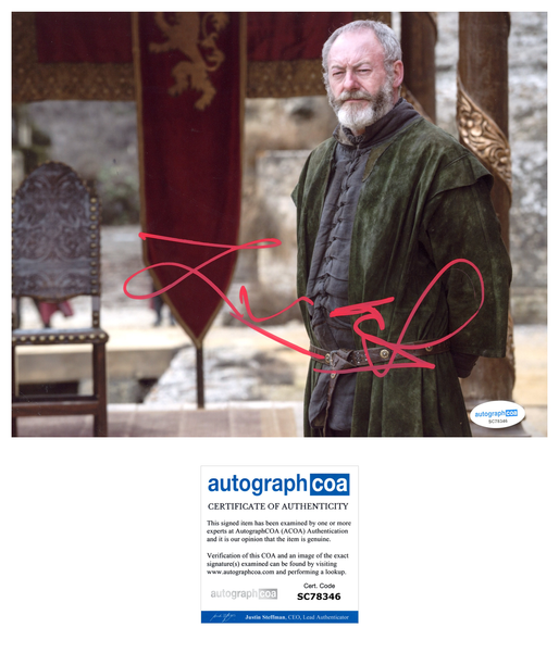 Liam Cunningham Game of Thrones Signed Autograph 8x10 Photo ACOA