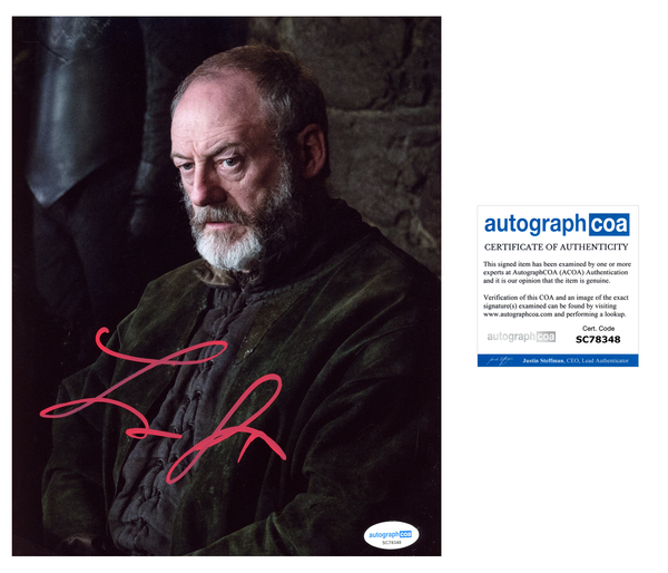 Liam Cunningham Game of Thrones Signed Autograph 8x10 Photo ACOA