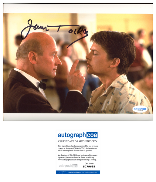 James Tolkan Back Future Signed Autograph 8x10 Photo ACOA