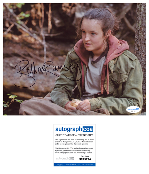 Bella Ramsey Last of Us Signed Autograph 8x10 Photo ACOA