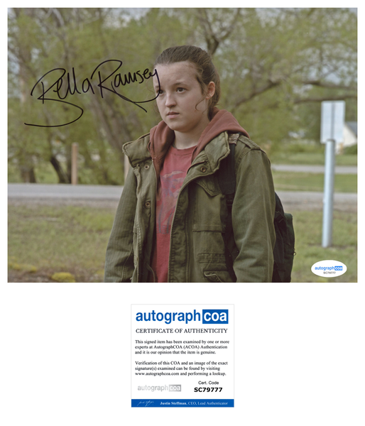 Bella Ramsey Last of Us Signed Autograph 8x10 Photo ACOA