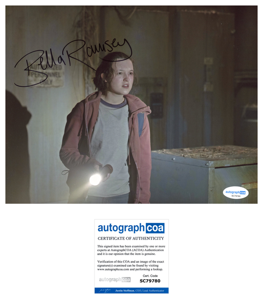 Bella Ramsey Last of Us Signed Autograph 8x10 Photo ACOA