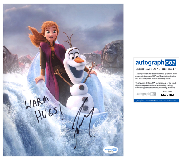 Josh Gad Frozen Signed Autograph 8x10 Photo ACOA