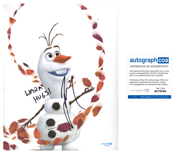 Josh Gad Frozen Signed Autograph 8x10 Photo ACOA