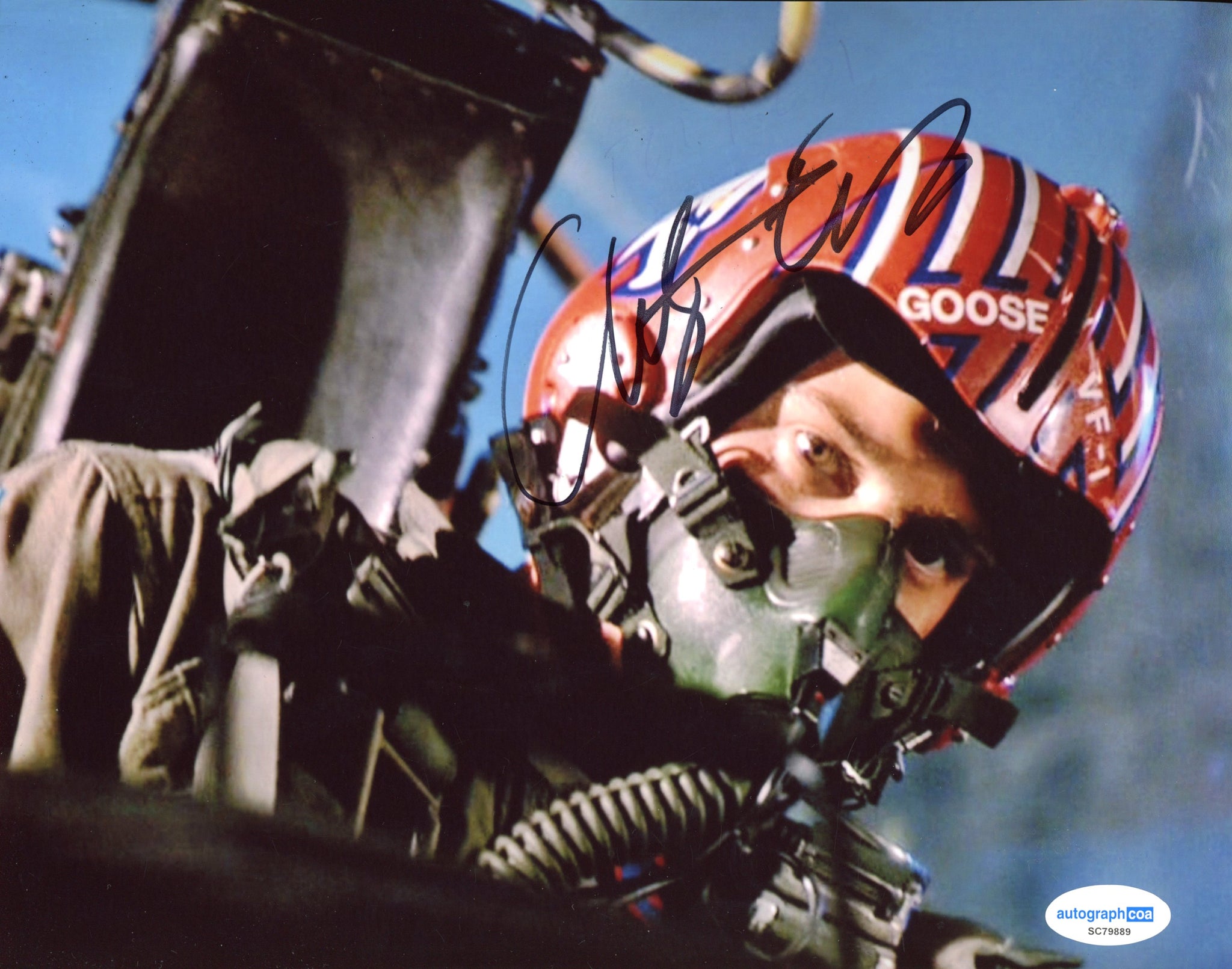 Anthony Edwards Top Gun Signed Autograph 8x10 Photo ACOA