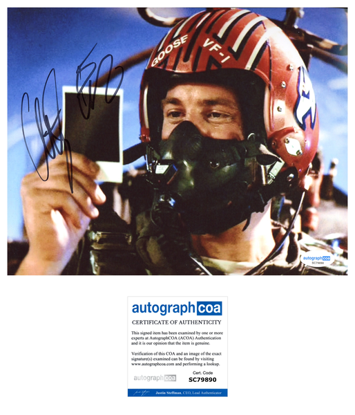 Anthony Edwards Top Gun Signed Autograph 8x10 Photo ACOA